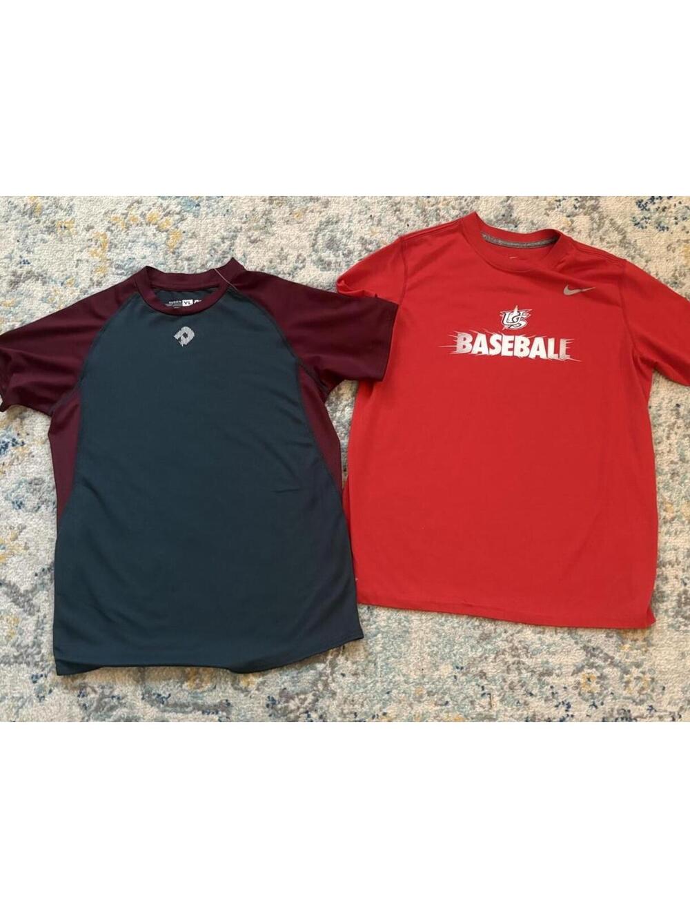 DeMarini Youth Large Baseball Performance T-Shirt and Nike Red Baseball T-Shirt